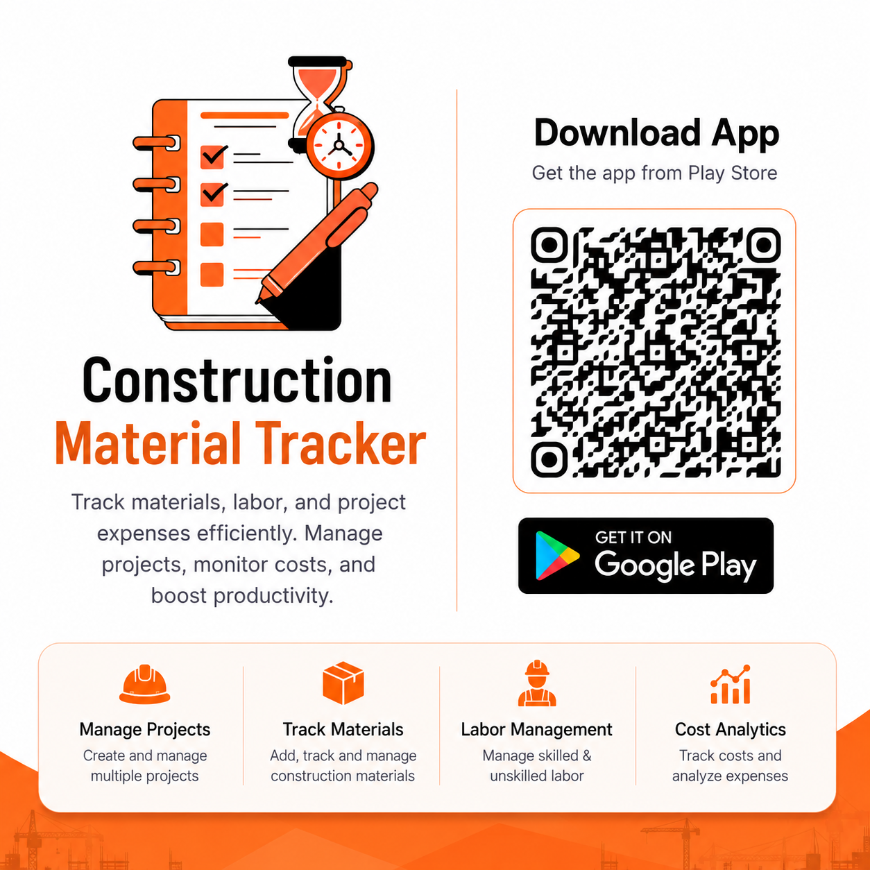Construction Material Tracker — Download from Google Play